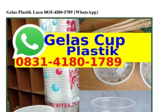 Gelas Plastik Lucu Ô8ᣮl·Կl8Ô·l789[WA]