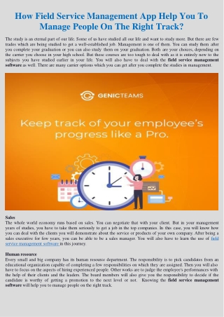 How Field Service Management Software Help You To Manage Employee Tracking