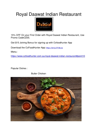 Royal Daawat Springvale Menu Takeaway, VIC - 5%