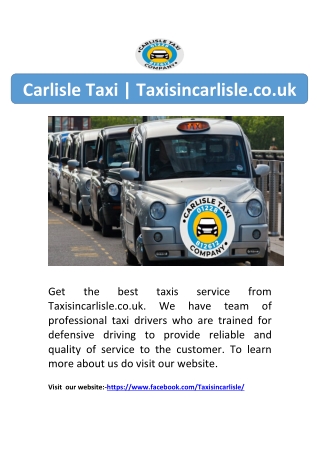 Carlisle Taxi | Taxisincarlisle.co.uk