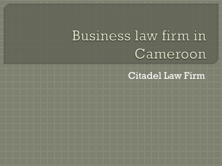 Business law firm in Cameroon