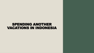 Spending Another Vacations In Indonesia