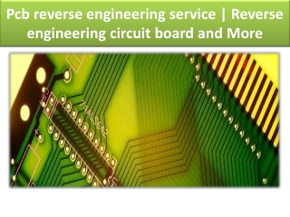 Circuit board reverse engineering