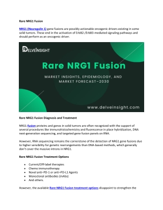 Rare NRG1 Fusion Market