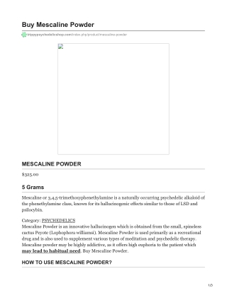 Mescaline Powder