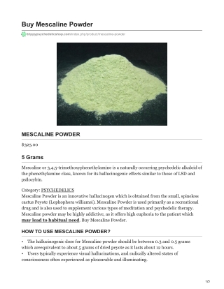Mescaline Powder