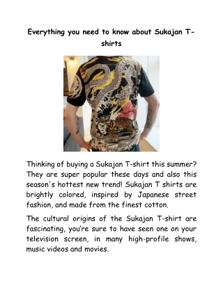 Everything you need to know about Sukajan T-shirts