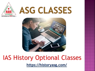 IAS History Optional Classes – ASG Classes