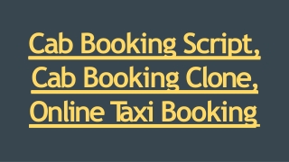 Best Cab Booking Script - Scriptstore.in