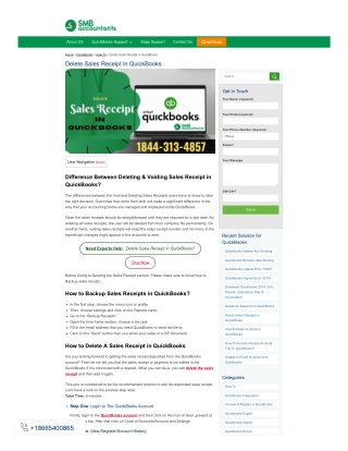 How to Delete Sales Receipt in QuickBooks?