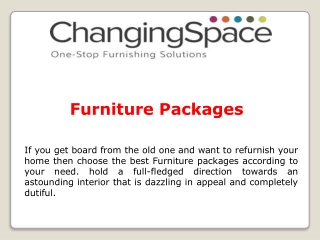 Furniture packages
