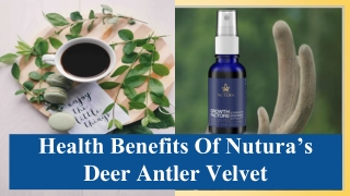 Health Benefits Of Nutura’s Deer Antler Velvet