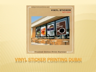 A Guide To Vinyl Sticker Printing Dubai
