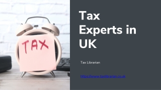 Professional Tax Experts in UK - Tax Librarian