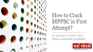 How to Crack MPPSC in First Attempt