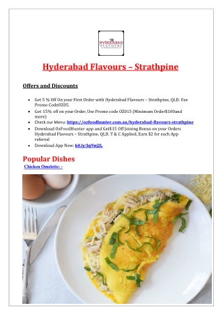 5% Off - Hyderabad Flavours Indian Restaurant Menu Strathpine, QLD