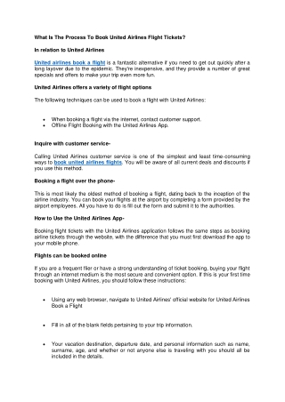 What is the process to book United Airlines flight tickets