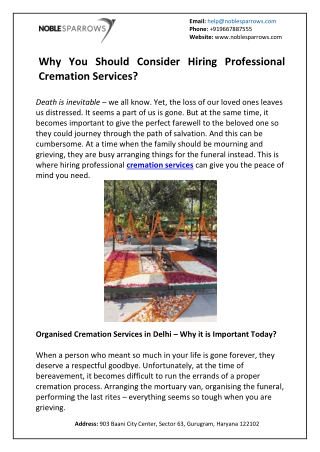 Why You Should Consider Hiring Professional Cremation Services