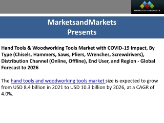 Hand Tools & Woodworking Tools Market worth $10.3 billion by 2026