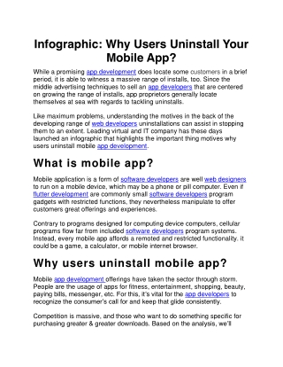 Infographic Why Users Uninstall Your Mobile App