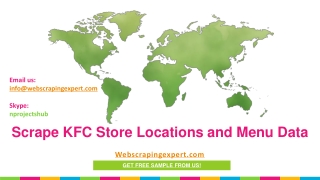 Scrape KFC Store Locations and Menu Data