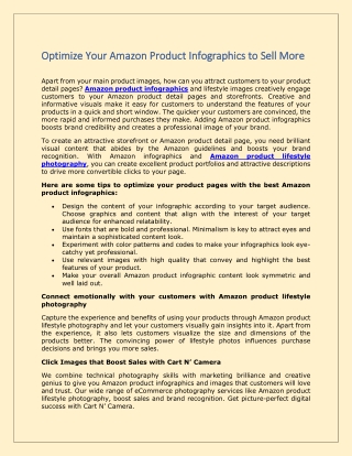 Optimize Your Amazon Product Infographics to Sell More
