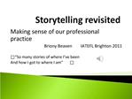 Storytelling revisited