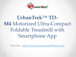 UrbanTrek™ TD-M4 Motorized Ultra-Compact Foldable Treadmill with Smartphone App