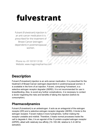 Fulvestrant magicine pharma