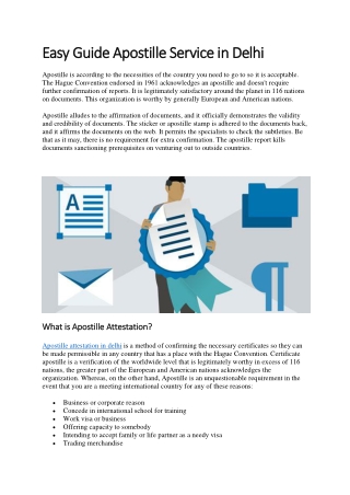 Easy Guide Apostille Service in Delhi