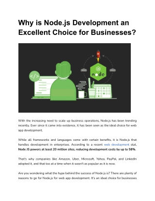 Why is Node.js Development an Excellent Choice for Businesses_