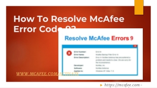 How To Resolve McAfee Error 9?