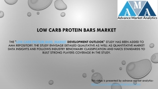 Low Carb Protein Bars Market Segment Outlook, Market Assessment,