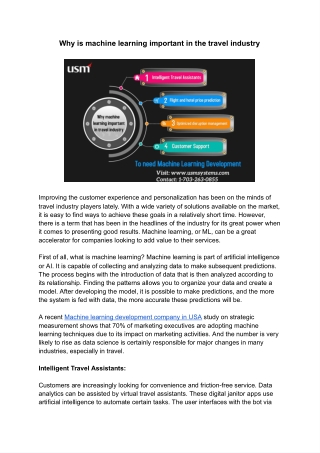 Why machine learning important to travel industry