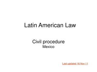 Civil procedure Mexico