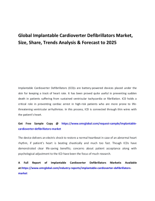 Global Implantable Cardioverter Defibrillators Market (2) danish task