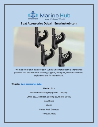 Boat Accessories Dubai | Emarinehub.com