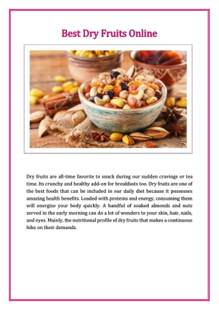 Best Dry Fruits Online