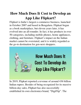 How Much Does It Cost to Develop an App Like Flipkart