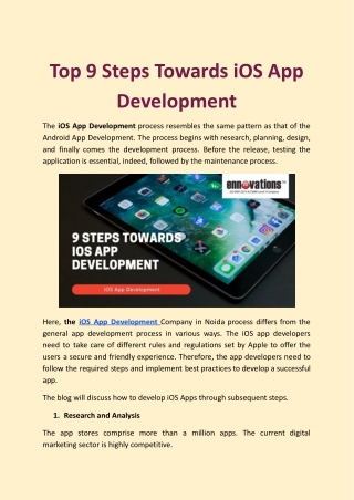 Top 9 Steps towards iOS App Development