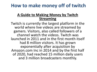 How do you get paid on Twitch