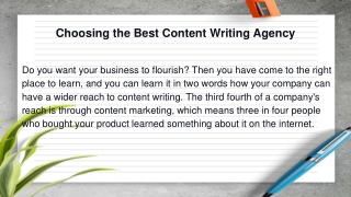 Content Writing Agencies in India