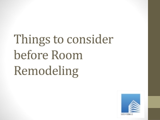 Things to consider before Room Remodeling