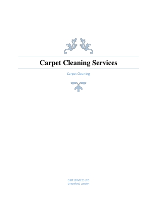 Carpet Cleaning Services