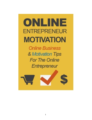 Online Entrepreneur Motivation