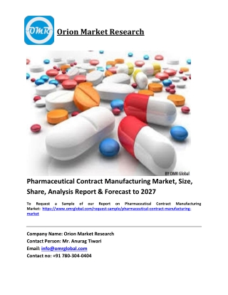 Pharmaceutical Contract Manufacturing Market Trends, Size, Competitive Analysis