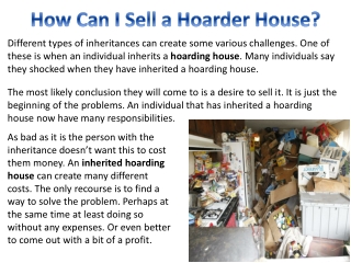 How Can I Sell a Hoarder House?