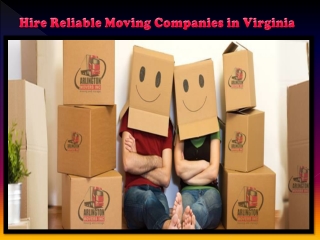 Hire Reliable Moving Companies in Virginia