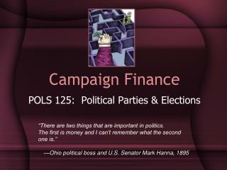 Campaign Finance