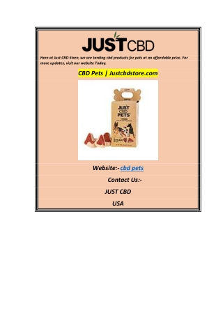 CBD Pets  Justcbdstore.com